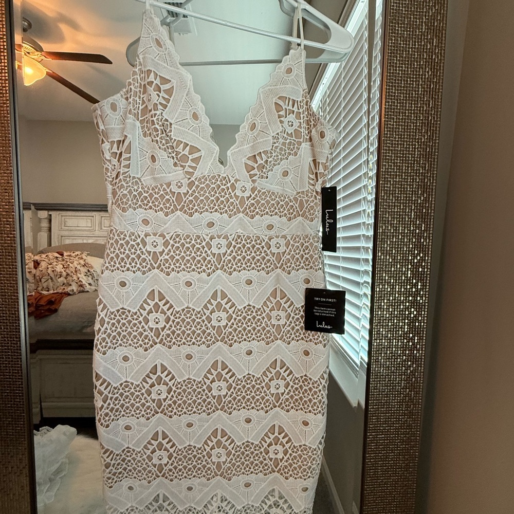 Lulu's White Lace Dress